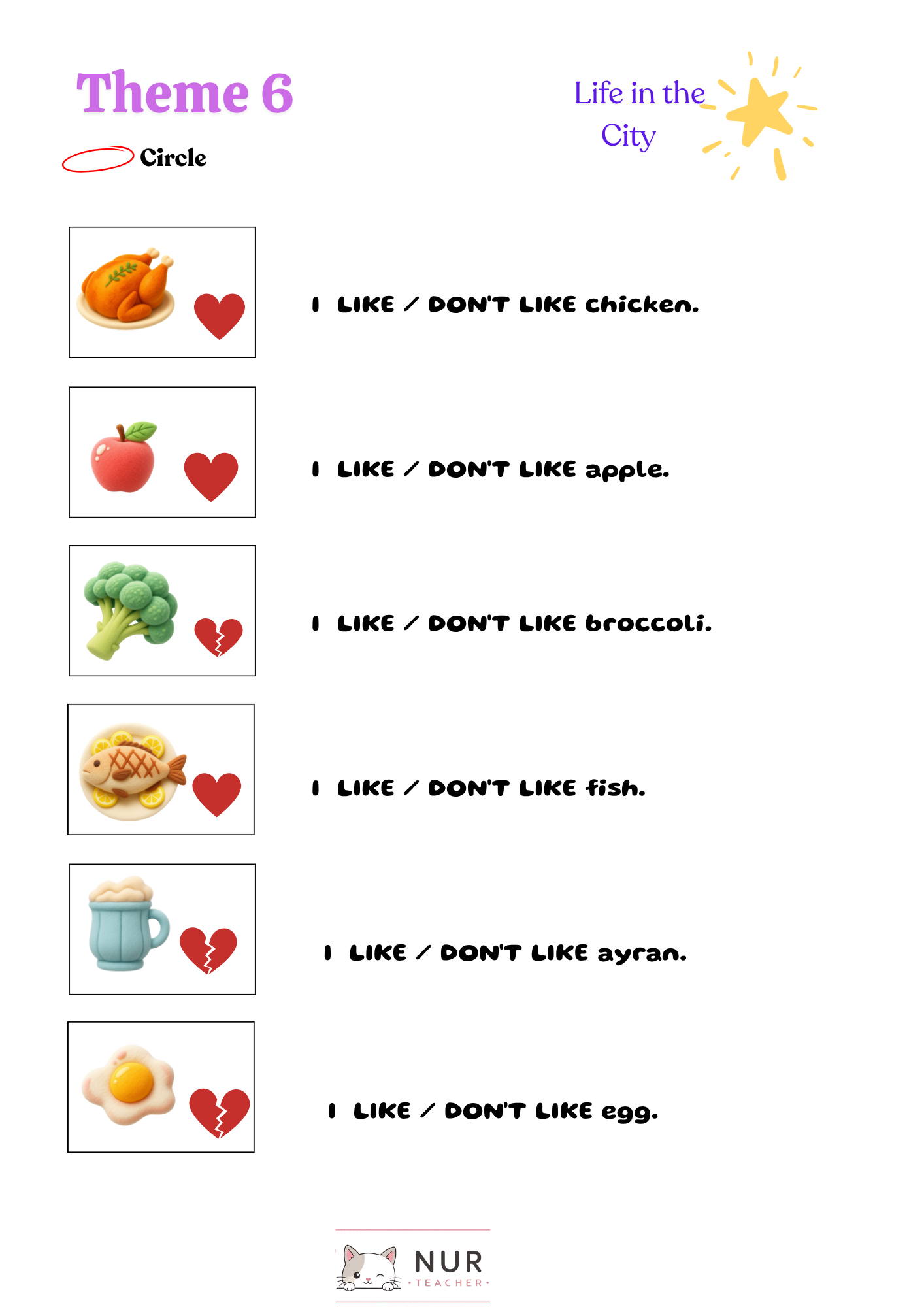 Theme 6 Worksheet Page 57